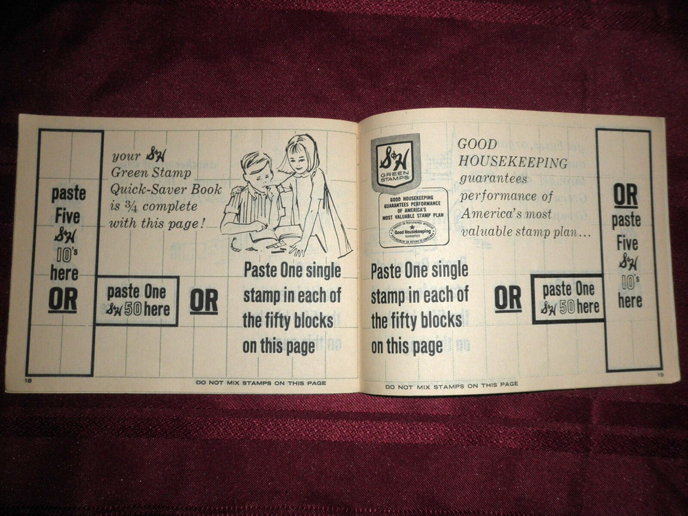 S&H GREEN STAMP QUICK SAVER BOOK (EMPTY)