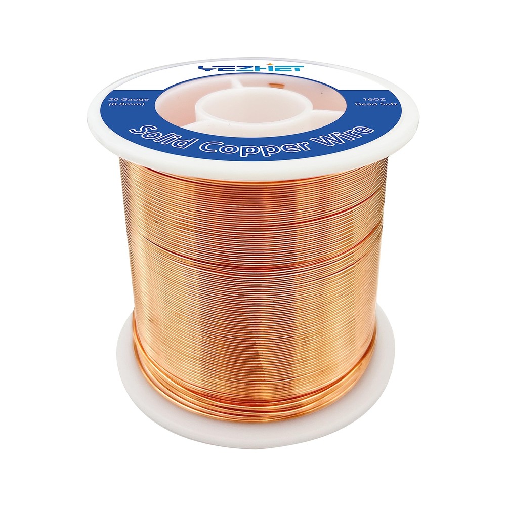 99.9% Solid Bare Copper Wire(20 Gauge, 330Ft), Dead Soft, 1 Pound Spool