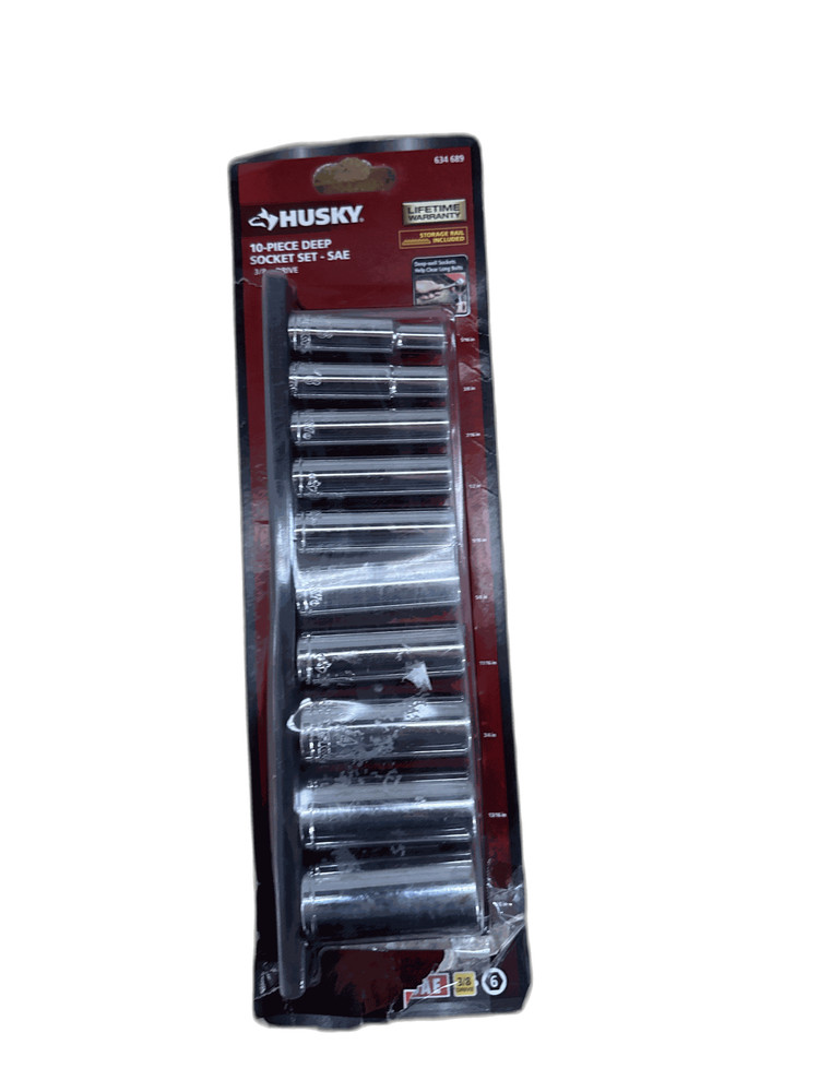 Husky 3/8 in. Drive Deep SAE Socket Set (10-Piece)