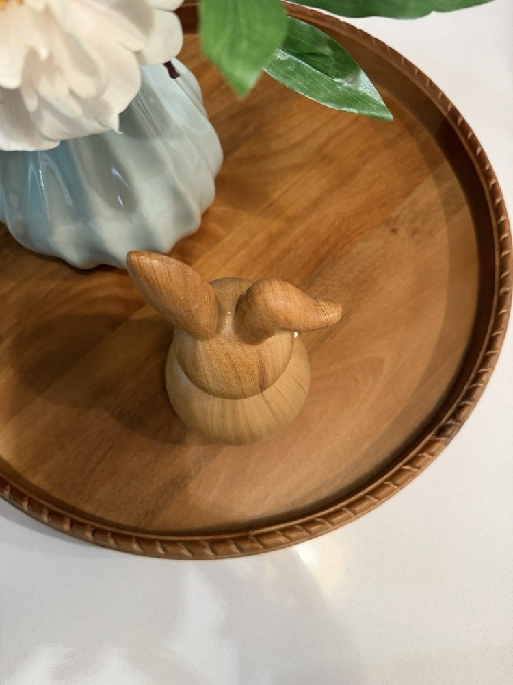 10” Decorative Ceramic Bunny Rabbit| Neutral Pottery Barn Style Spring Decor