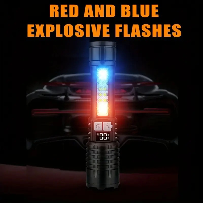 2PACK 99000000 LM Super Bright LED Tactical Flashlight Rechargeable Work Light
