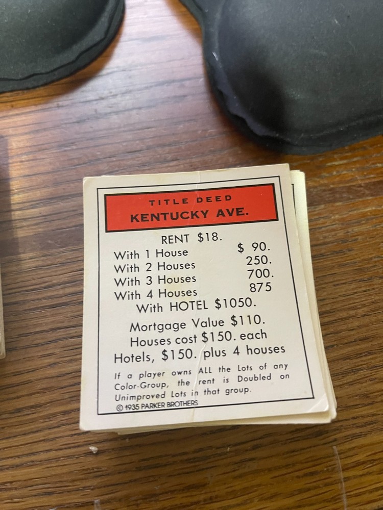 Monopoly - 1985 Replacement Deed cards x28 (invD)