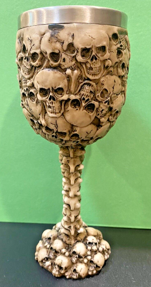 Halloween Decorative Multi Skull and Spine Goblet