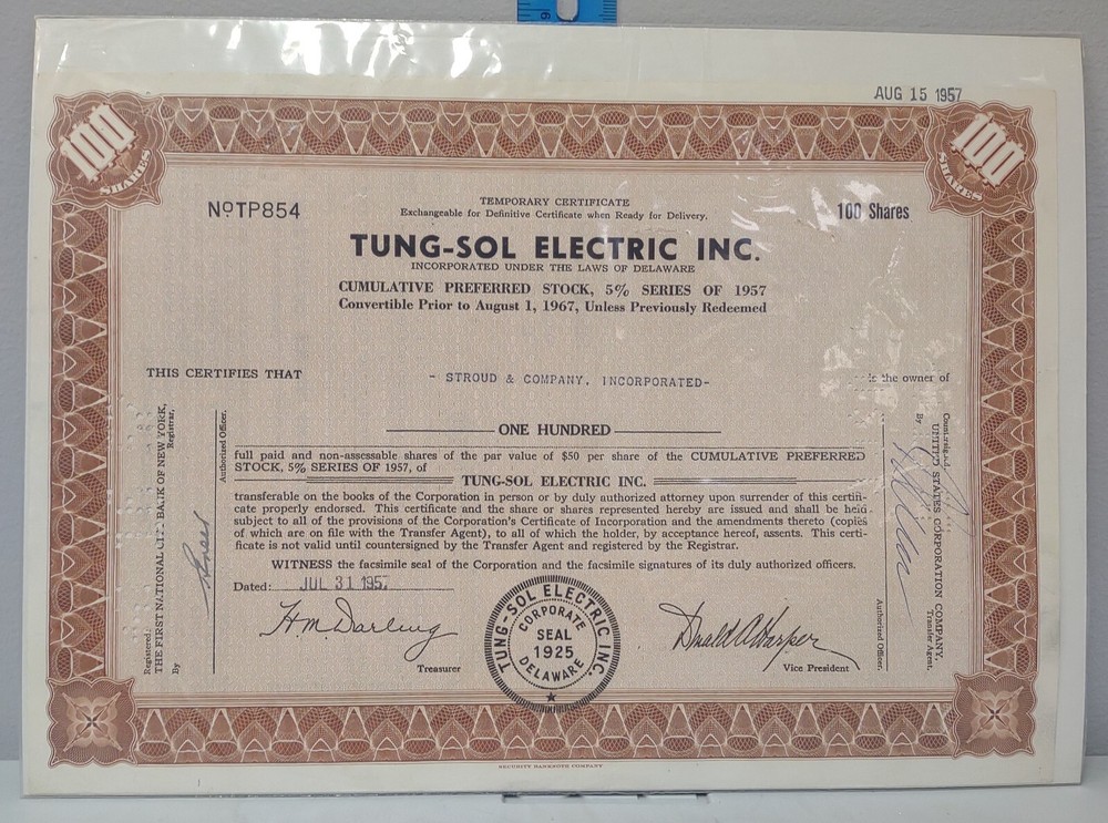 Stock Certificate