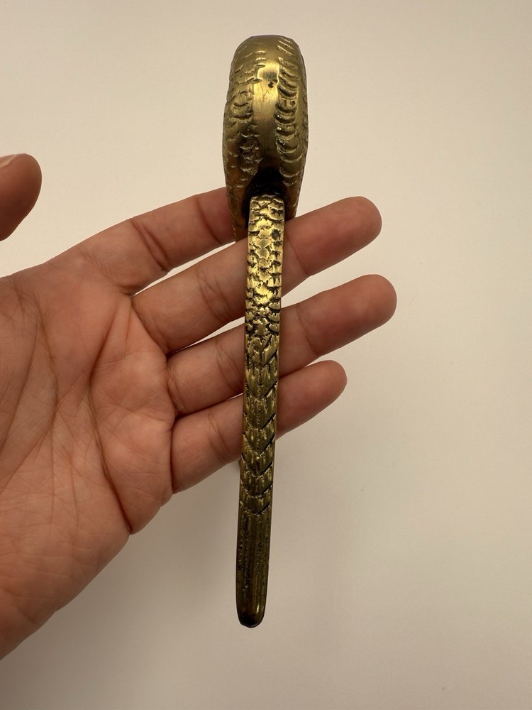 Vintage Solid Brass Parrot Head Nutcracker Nut Cracker Bird 6”