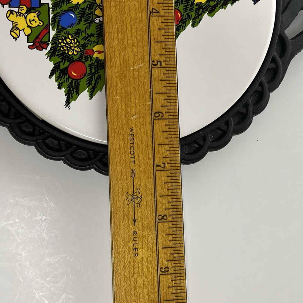 Christmas Tree Trivet Cast Iron Frame by Orient Holiday Table Setting