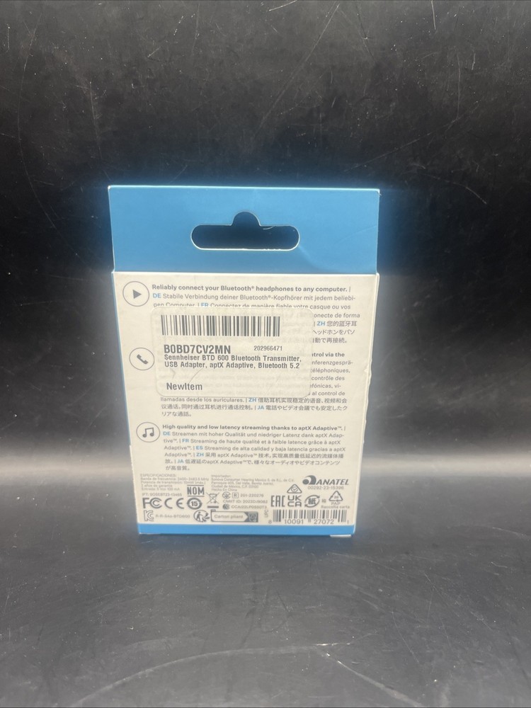 Sennheiser BTD 600 Bluetooth USB Adapter USB A USB C Dongle