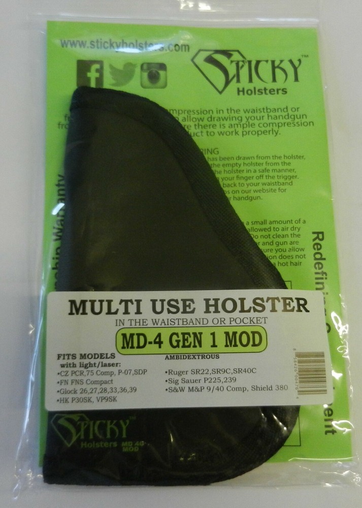 Sticky Holsters; Double Stack Compact w/Lights & Lasers; Ambi; MD-4 Gen 1 MOD