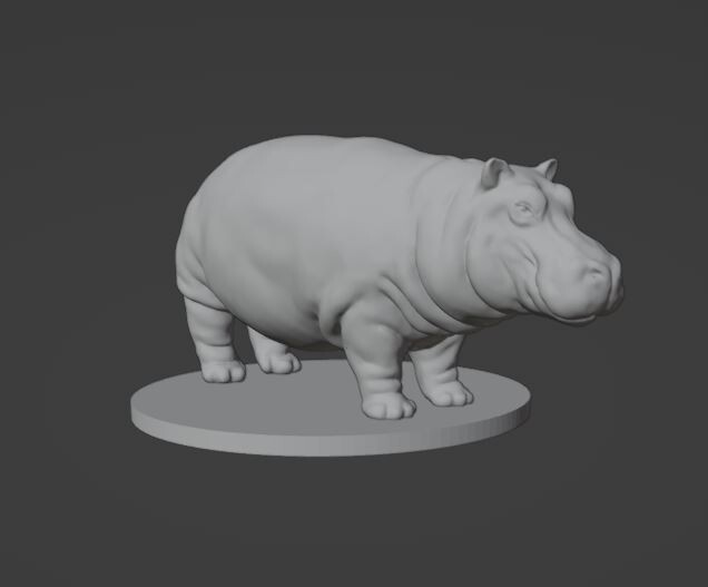 Hippopotamus Monster Manual 28mm Scale DND D&D Tabletop Mini
