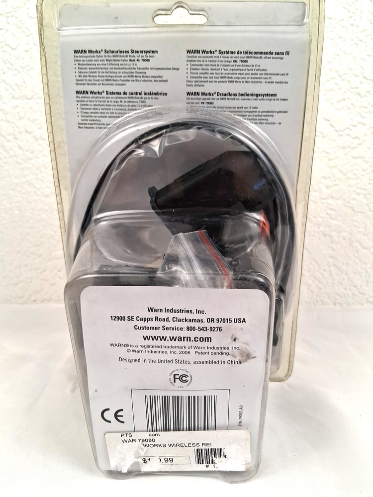 NIP WARN PN 79080 Wireless Remote Control System Winch Transmitter Receiver