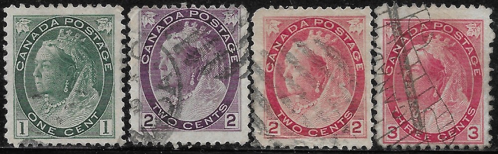 1898 CANADA  Sc#75,76,77,78 USED VF