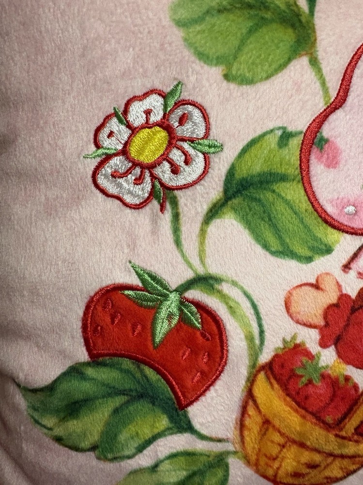 Strawberry Shortcake & Custard Throw Blanket And Pillow Bundle New