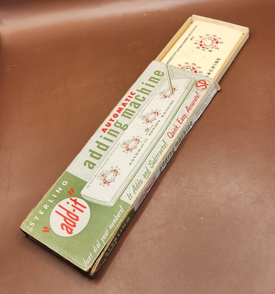 Vintage Sterling No. 565 Add-It Dial-A-Matic Automatic Adding Machine w/...