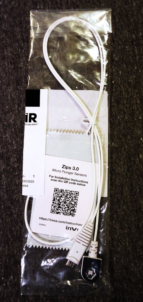 Invue Micro Plunger Sensor Straight Cable White ZB2008-W