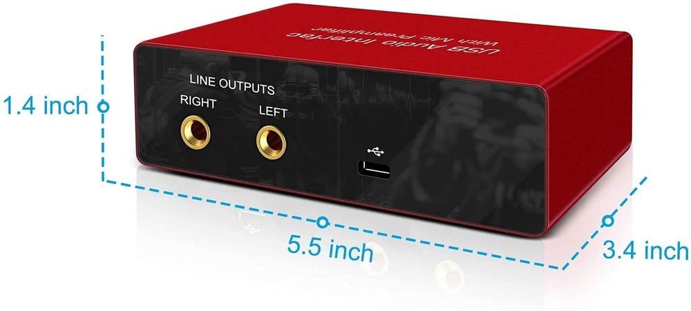 Audio Interface USB with Mic Preamplifier Mixer...