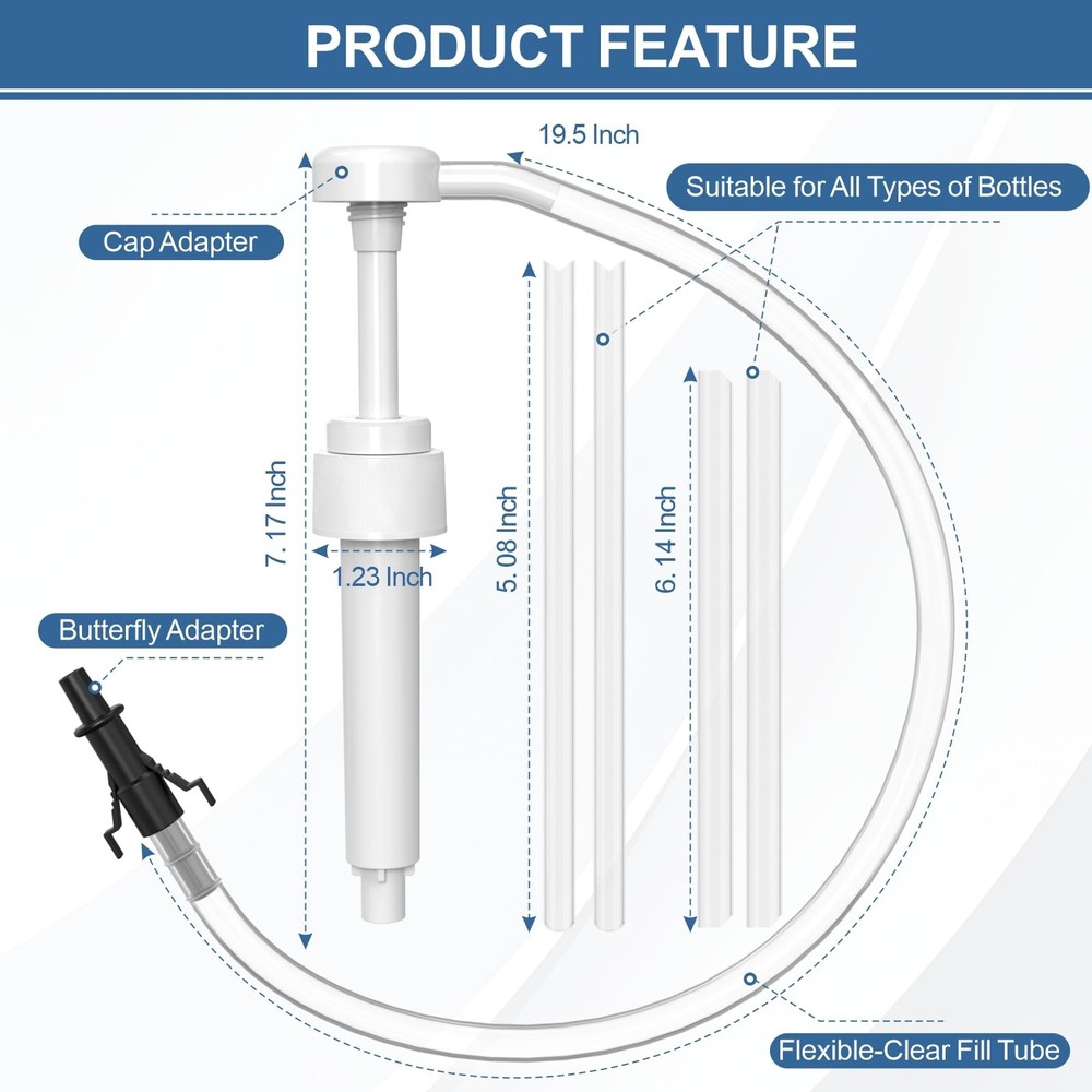 2 Pack Fluid Pump, Fluid Pump for Standard Quart Bottles，10cc Per Pump Stroke...