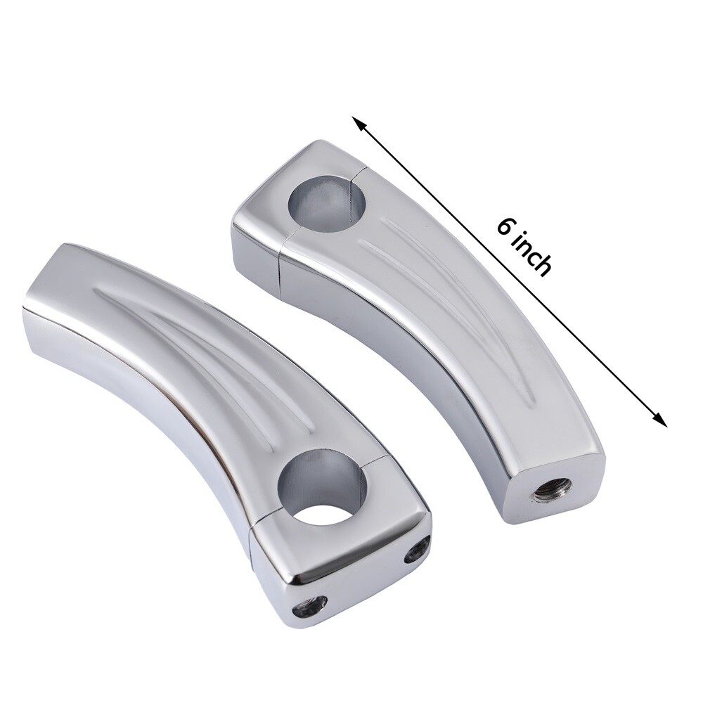 6" Chrome Handlebar Pullback Risers For Universal Motorcycle 1" inch Bar US
