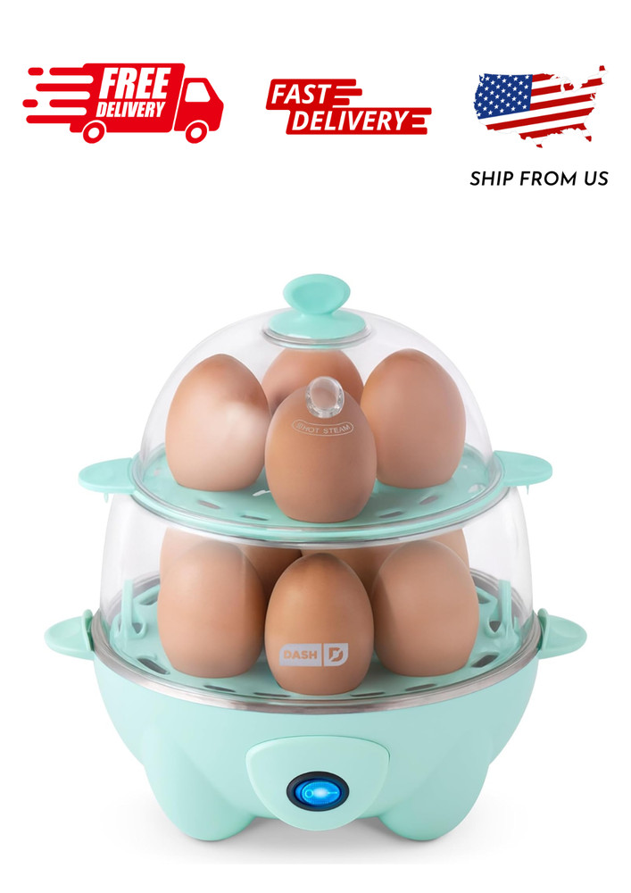 Dash Deluxe Rapid Egg Cooker for Hard Boiled, Poached, Scrambled Eggs, Omelets,