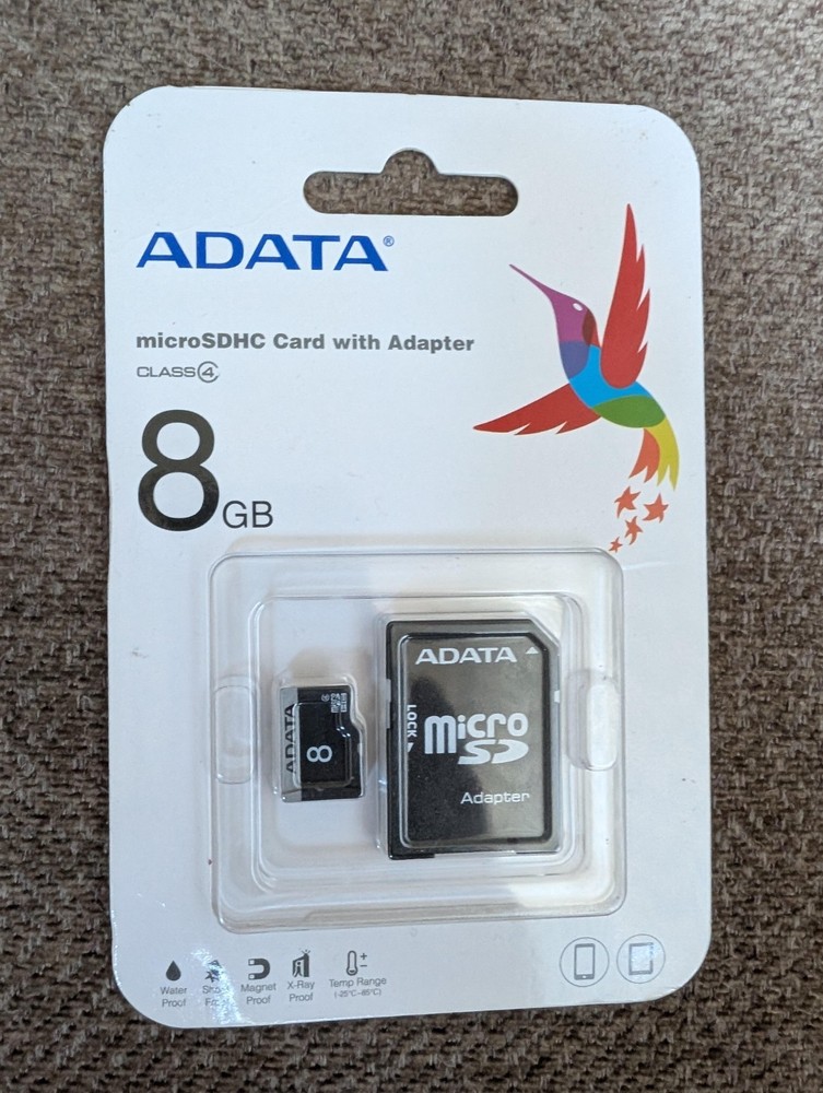 ADATA 8GB Micro SDHC Card Storage Data Digital With Adapter