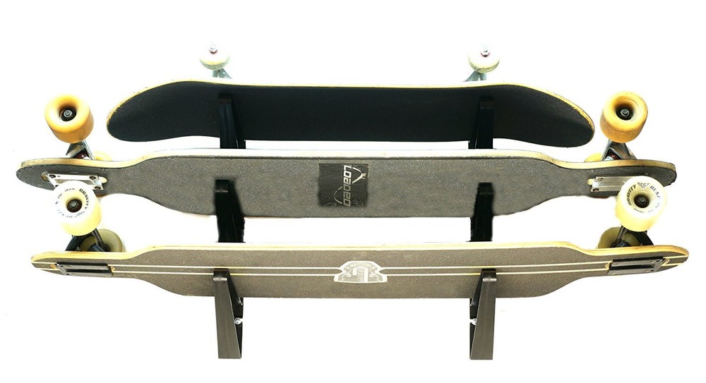 Longboard Wall Rack, Triple Longboard Storage
