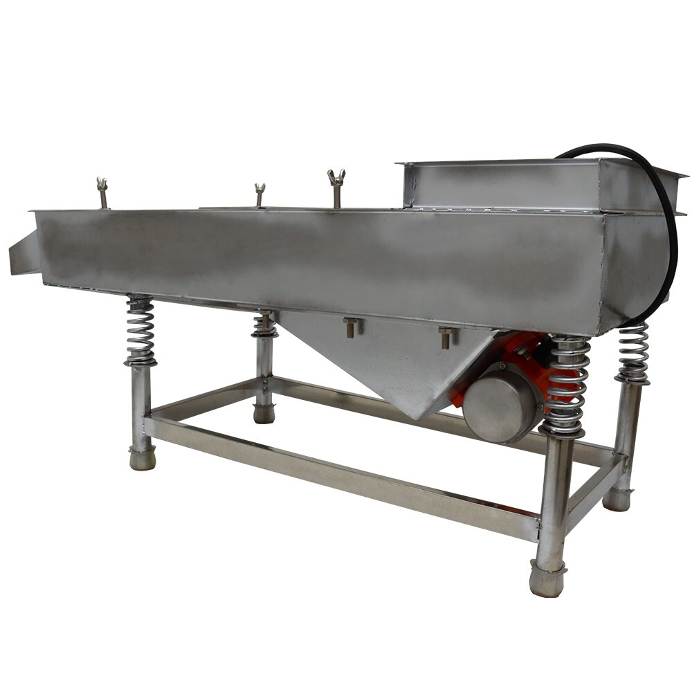 Stainless Steel Linear Vibrating Screen Single Layer 5mm Sifter Sieve Shaker
