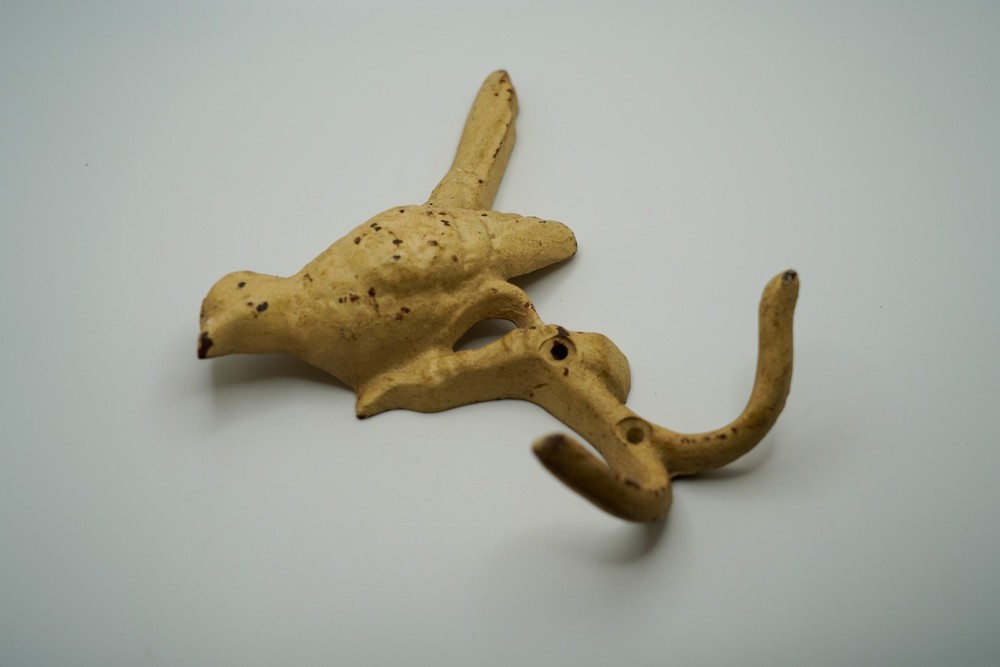 Vintage Cast Iron Bird Coat Hook B5
