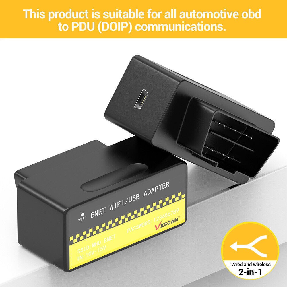 OBD ENET WIFI/USB Adapter DOIP F/G-serie with BimmerCode E-SYS Bootmod3 Ethernet