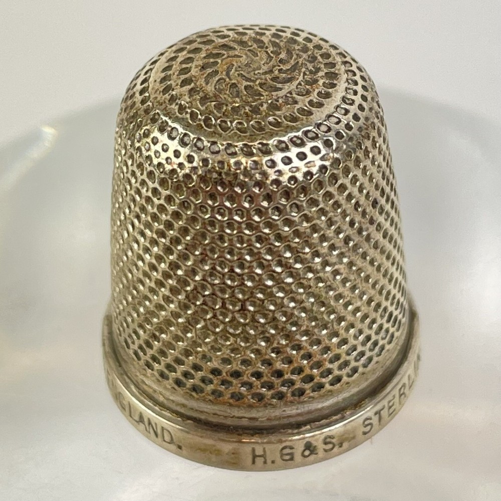 Antique Solid Silver Thimble Size 18 The Spa Henry Griffith & Sons Ltd 2cm 3.8g