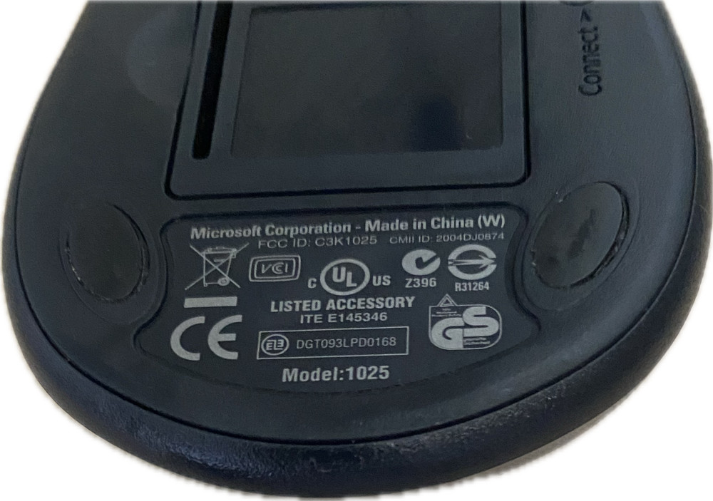Genuine Original Microsoft Wireless Optical Mouse Model: 1025 NO RECEIVER