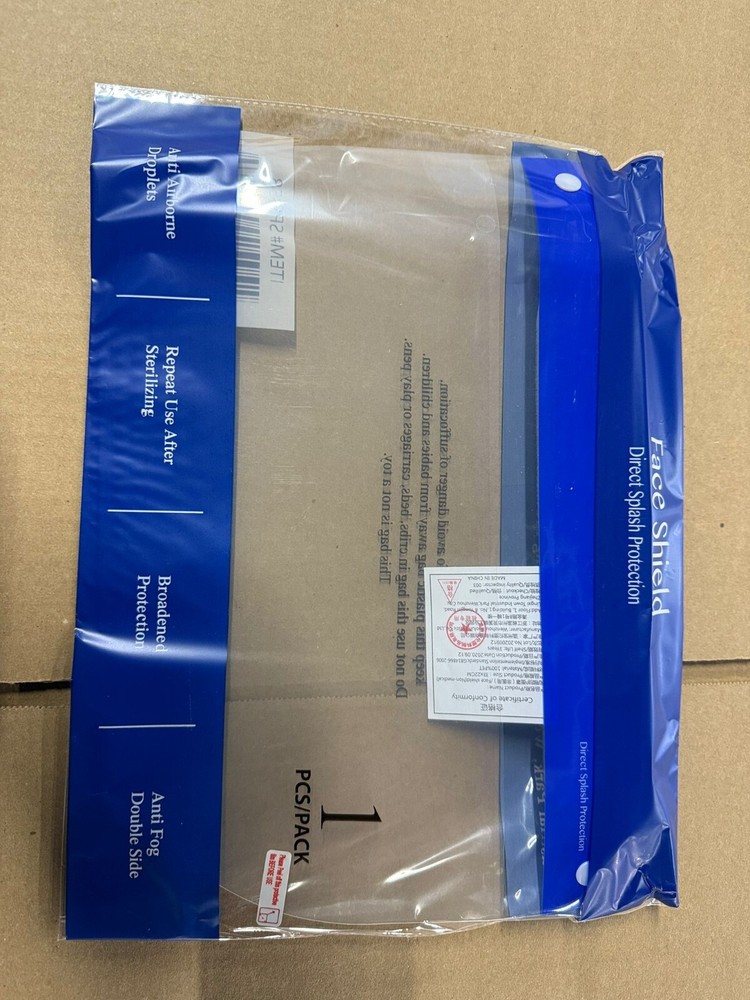 Safety Full Face Shield Reusable Shield Clear Washable 10 PACK ! !!!!