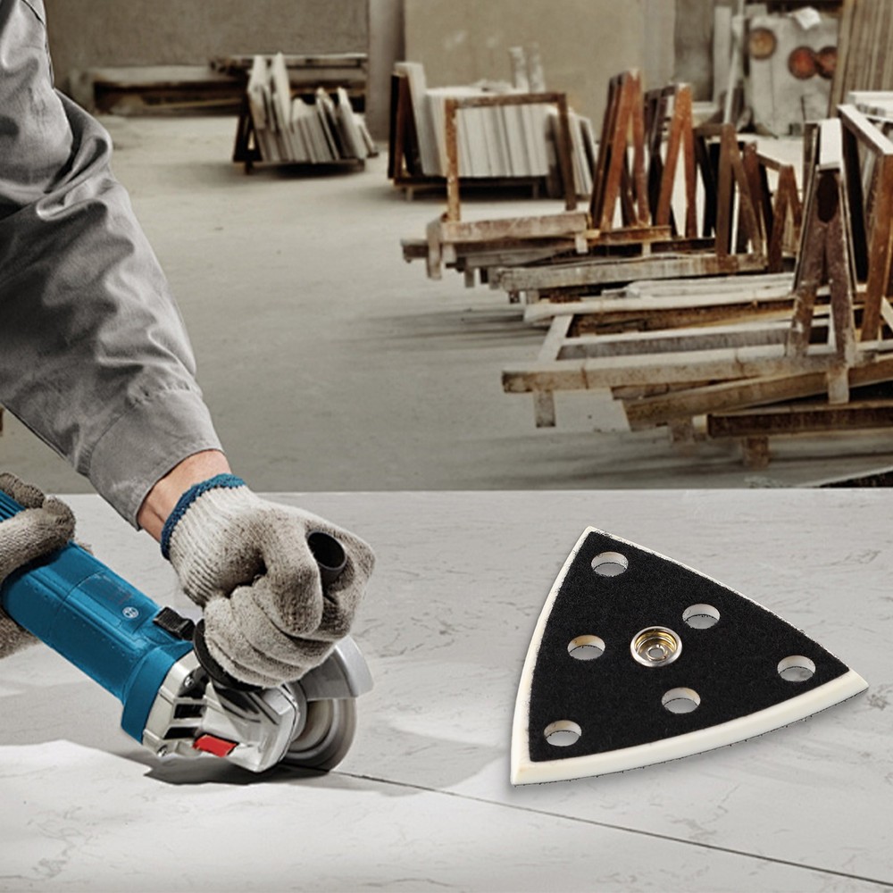Sanding Pad Pad - 6 Holes - 95x95x95mm - Backing Pad - Triangle Sanding Pad