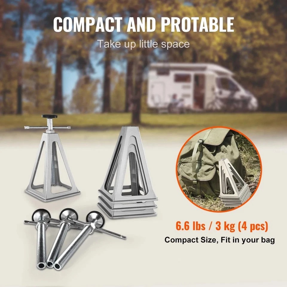 RV Stabilizer Jacks, 4 Pack Aluminum RV Leveling Jacks, RV Stack Jacks for RV
