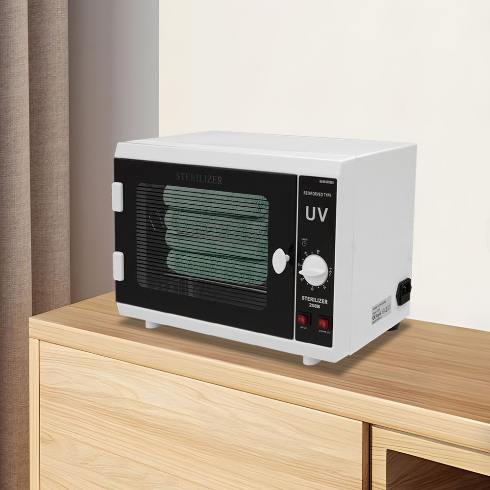 Dual UV Sterilizer Cabinet with Timer - Large Capacity & Safety Features