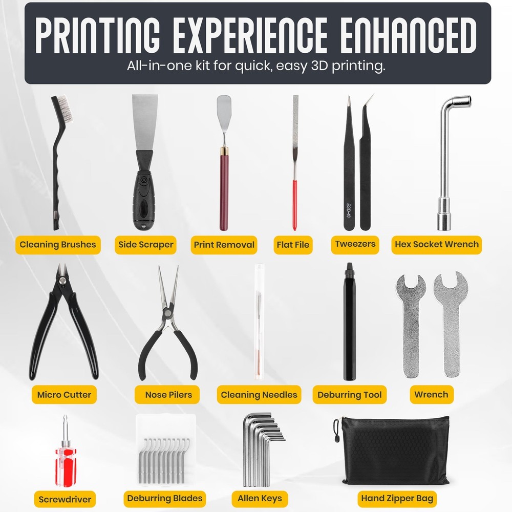 44PCS 3D Printer Tools Kit - 3D Printer Starter Kit - 3D Printing Accessories...