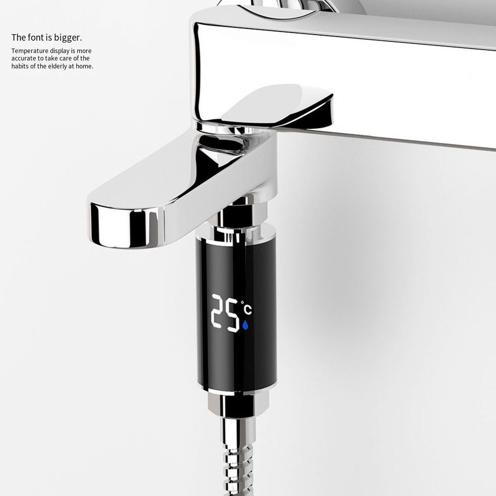 Color-Coded Indicator Digital Display Shower Head Water Temperature Meter