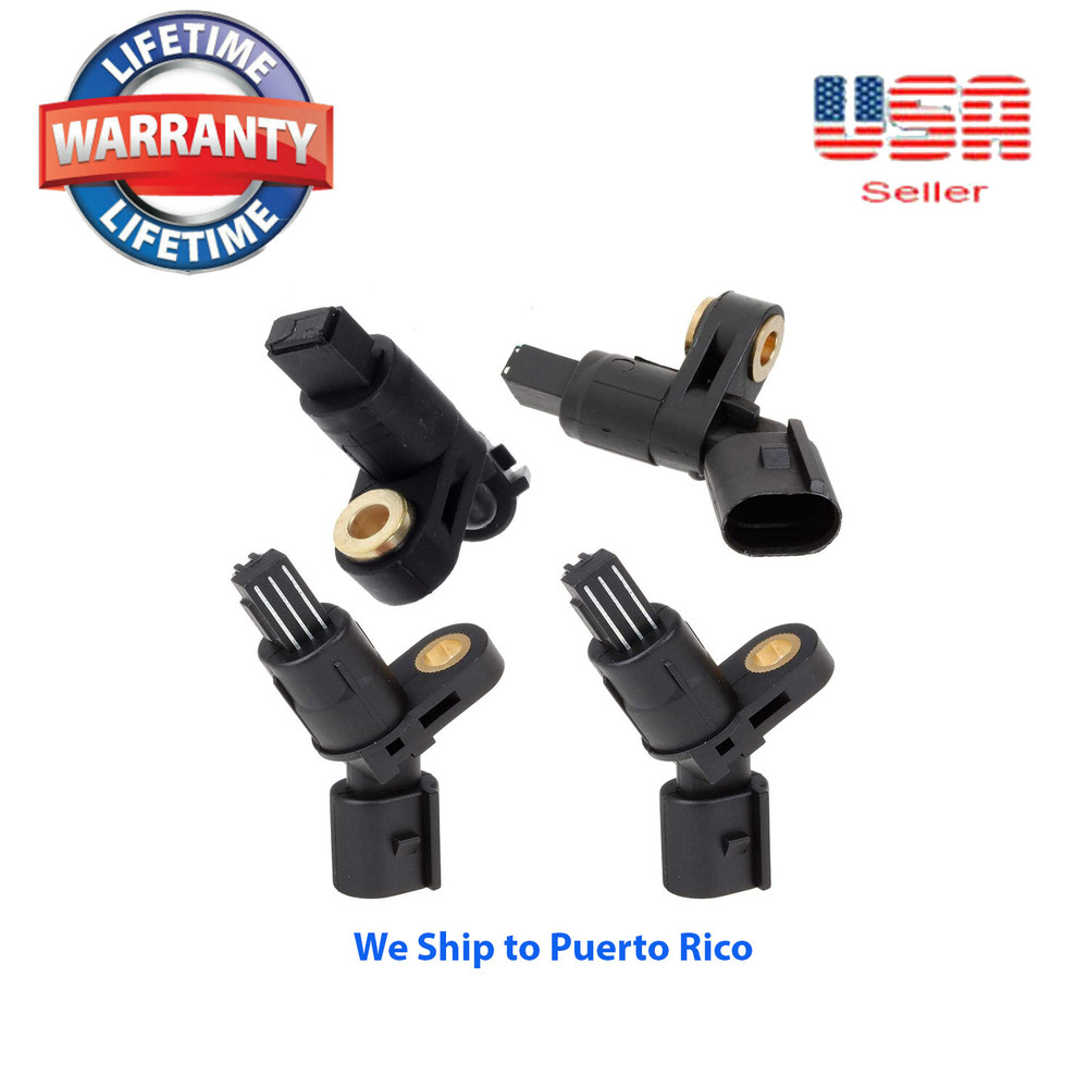 Set 4 ABS Wheel Speed Sensor Front / Rear Left & Right For TT BEETLE GOLF JETTA