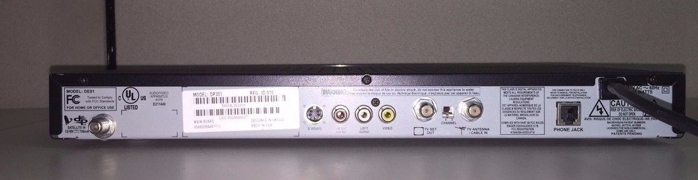 Echostar - DV3. Dish Network Pro DP301 MPEG2 Black Satellite TV Receiver. Remote