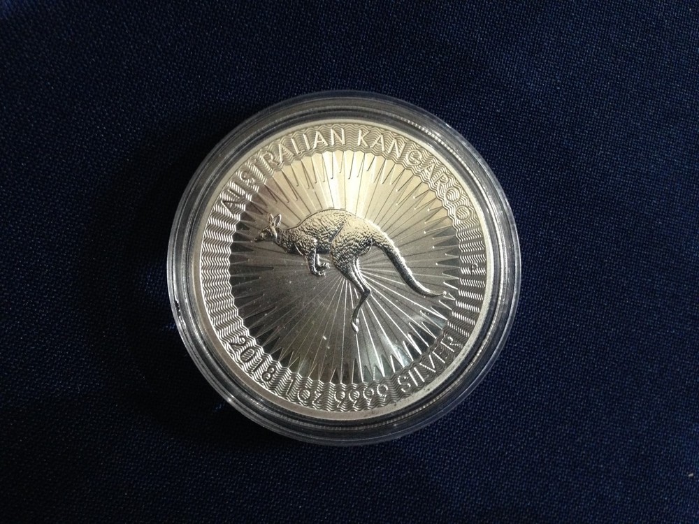 2018 Australia $1 Silver Kangaroo Gem BU One Ounce  E6077