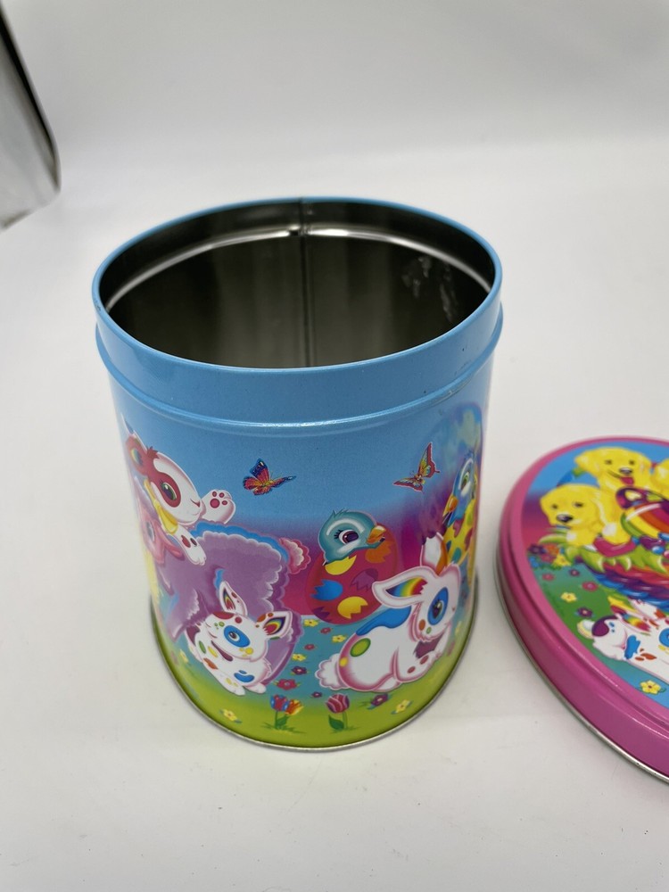 Nice old Lisa Frank Easter tin Box .