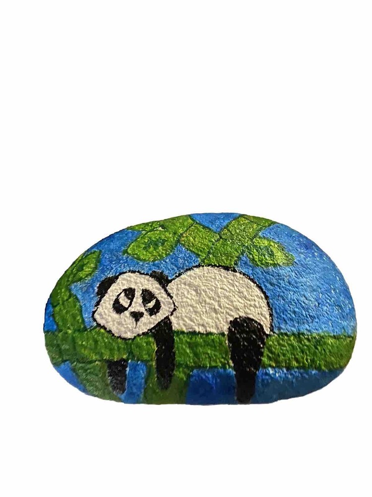 Hand Painted Panda Rock