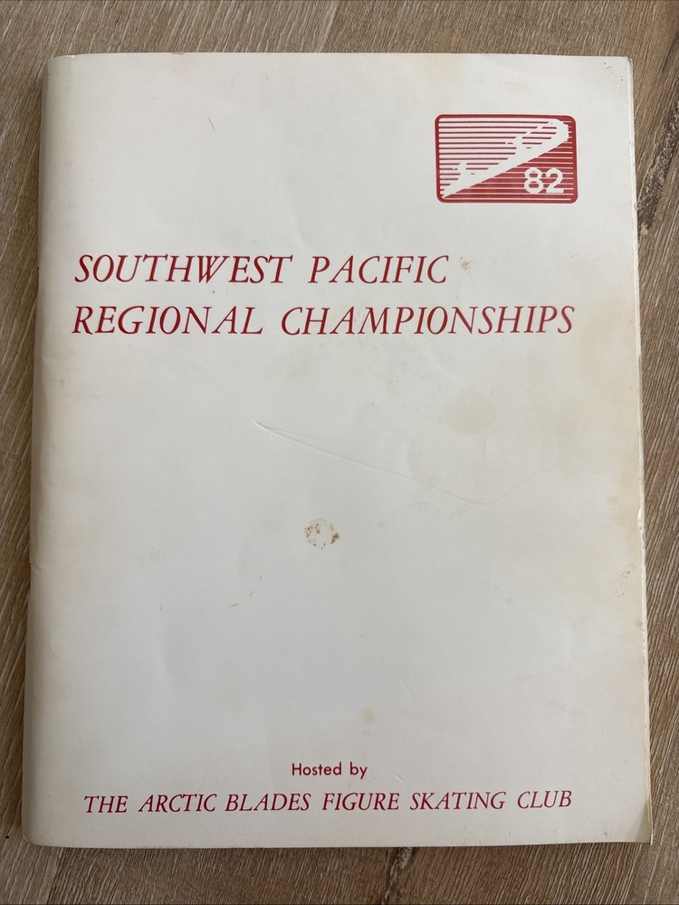 1982 SOUTHWEST PACIFIC CHAMPIONSHIPS Figure Skating Program Paramount CA Vintage