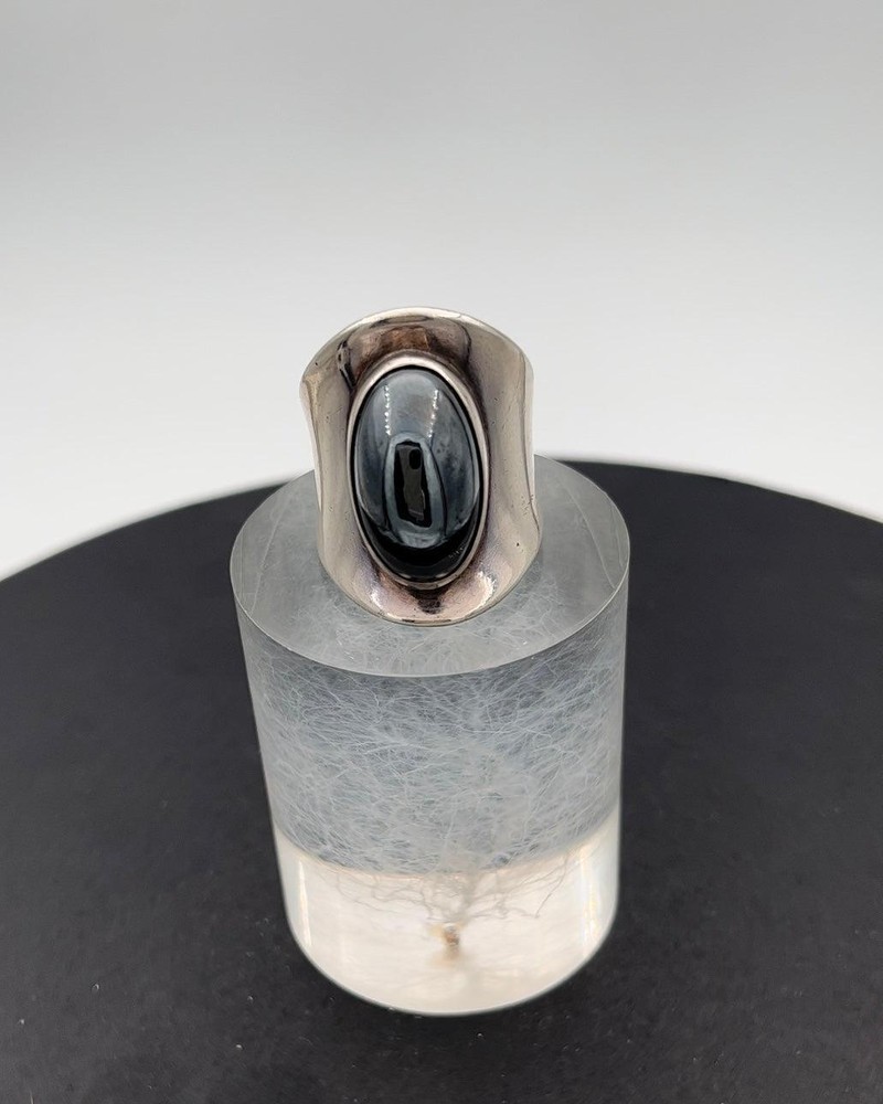 Bent Knudsen Sterling Silver Ring No 4 with Hematite