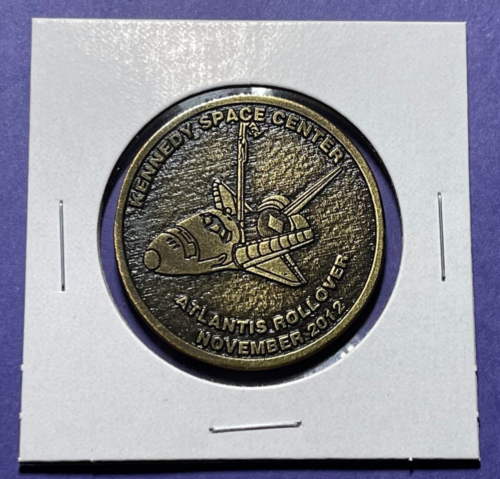 KSC SPACE SHUTTLE ATLANTIS 2012 ROLLOVER COMMEMORATIVE COIN