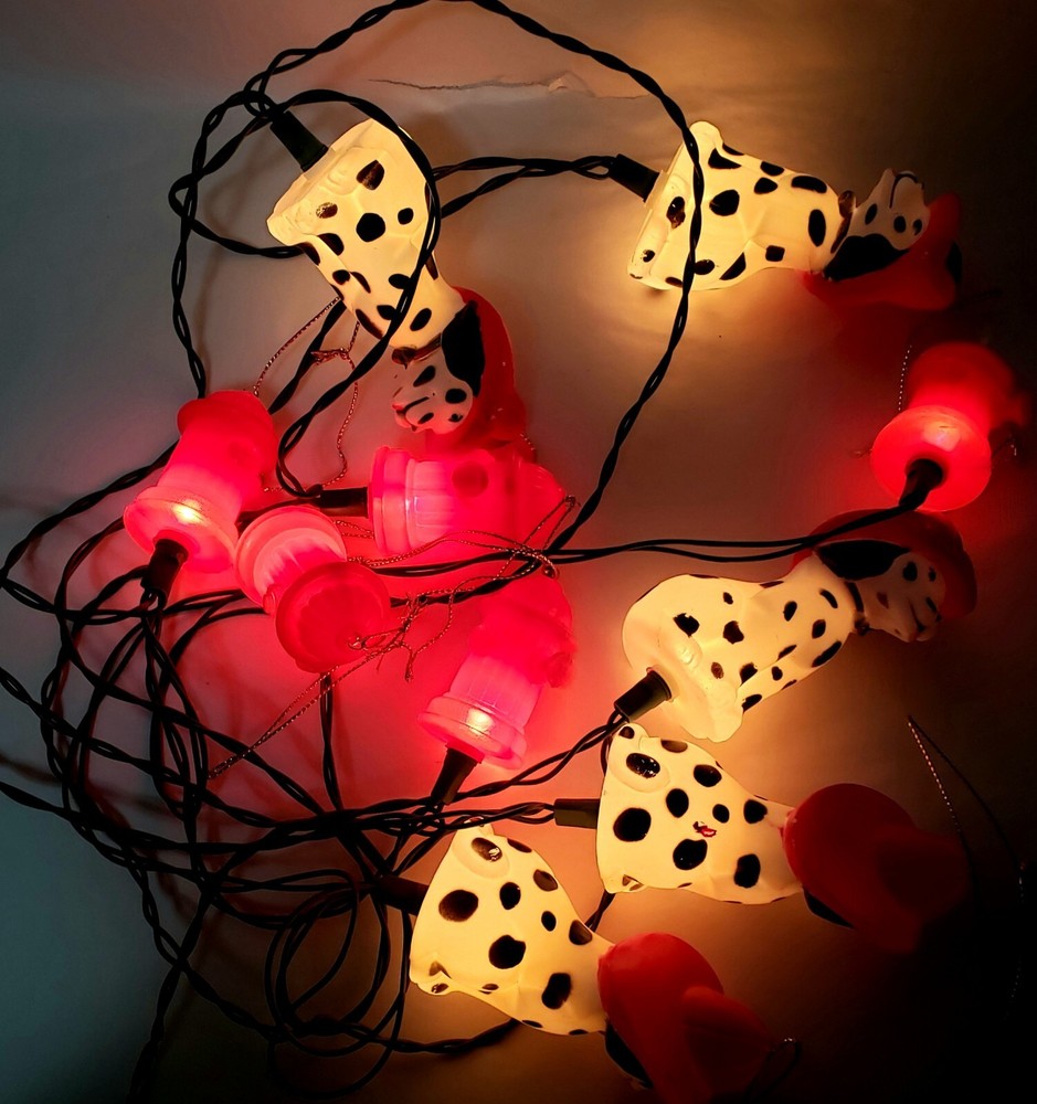 Dalmation Dog and Fire Hydrant Novelty String Light Set-Kurt Adler-Firefighter