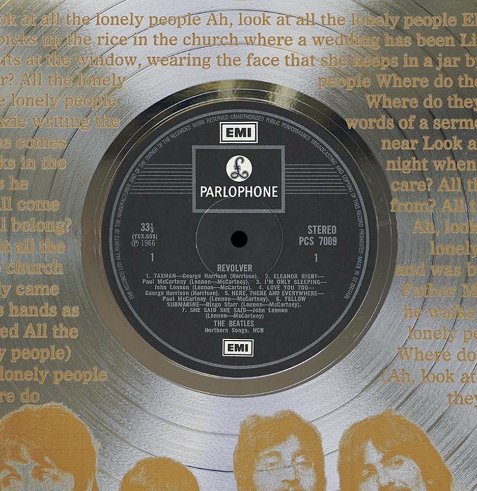 Beatles - Eleanor Rigby Framed Silver Etched LP Shadowbox