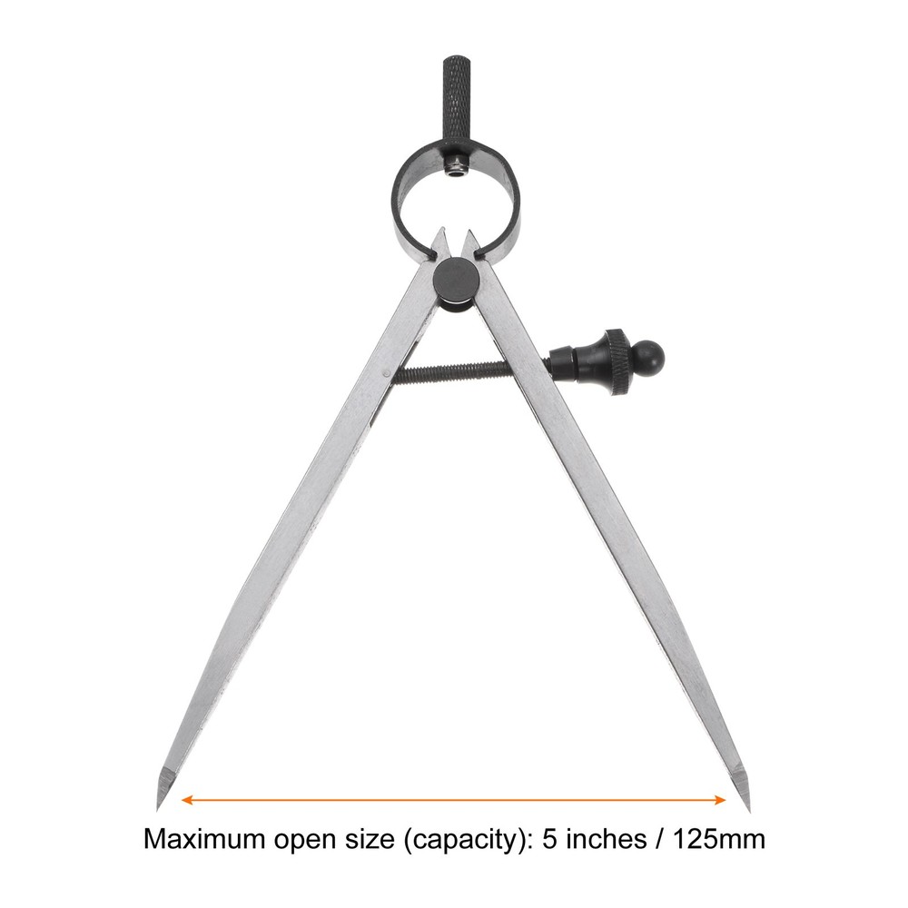 Spring Joint Caliper 5" Adjustable Spring Divider Caliper with Solid Nut