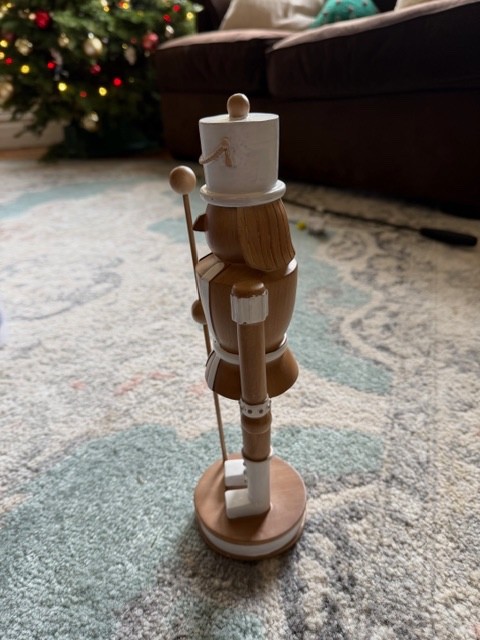 Wooden Nutcracker - 13"x3.5" - decorative - doesn't actually crack nuts