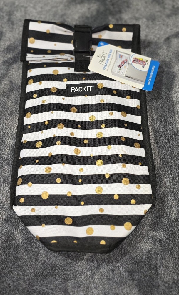 Pack It Freezable Striped Wine Bag