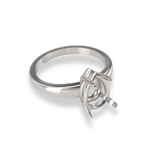 (7x5mm - 12x8mm) Pear Solitaire Ring Setting (Ring Size 4-11 )