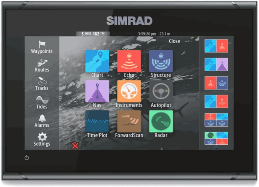 Simrad GO Chartplotter and Fish Finder with Transducer &Radar Options Preloaded